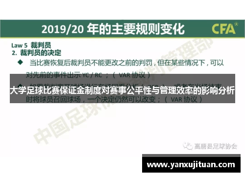 大学足球比赛保证金制度对赛事公平性与管理效率的影响分析